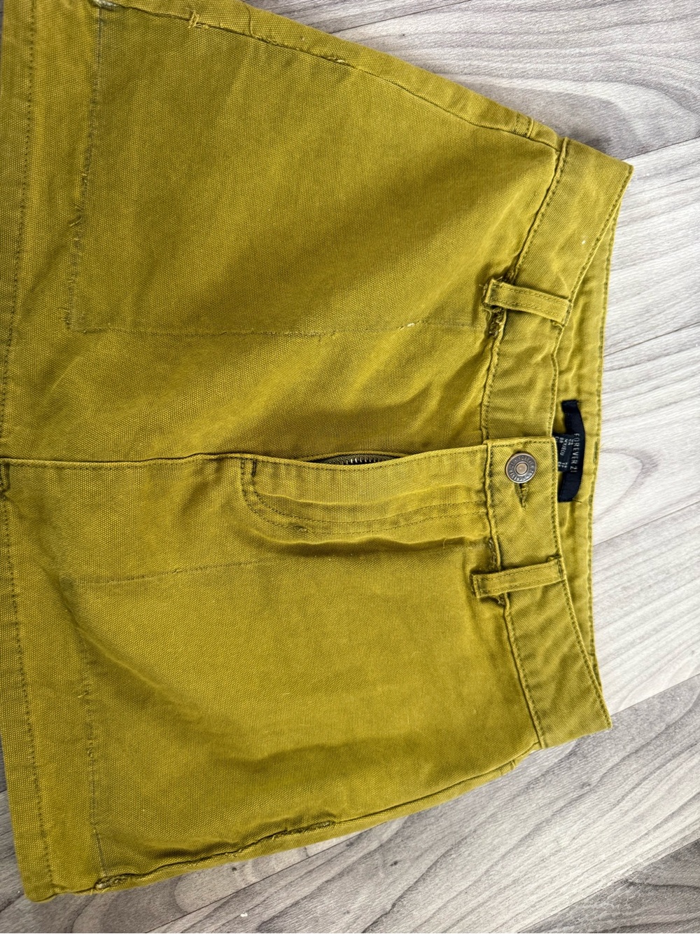 Vintage Forever 21- Mustard Yellow Mini Skirt - Picture 2 of 2